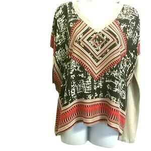 CABI Silk Print Blouse. M